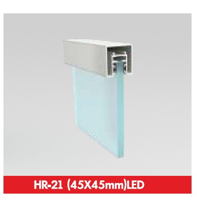 Handrail HR-21 LED Aluminum Glass Railing Handrail Profile for Balcony and Staircase, Modern Lighting Ready Design, Durable Finish, Easy Installation for Premium Projects 